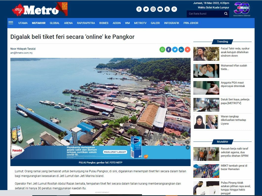 Harian Metro (14 October 2021)