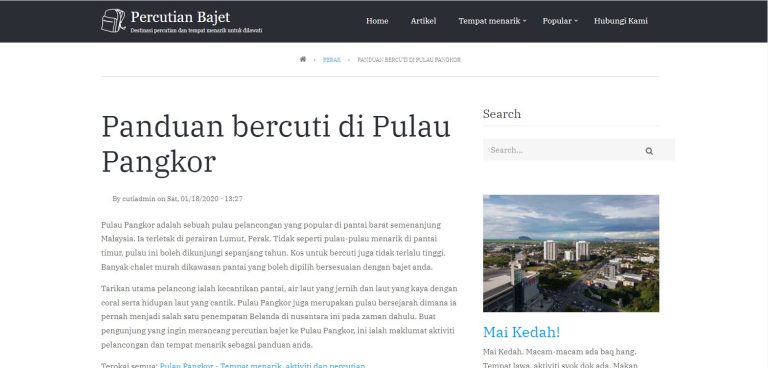 Panduan bercuti di Pulau Pangkor (Article) 42 Marina Island Pangkor - Family Vacation in Manjung Perak Percutian Bajet (18 Jan 2020)
