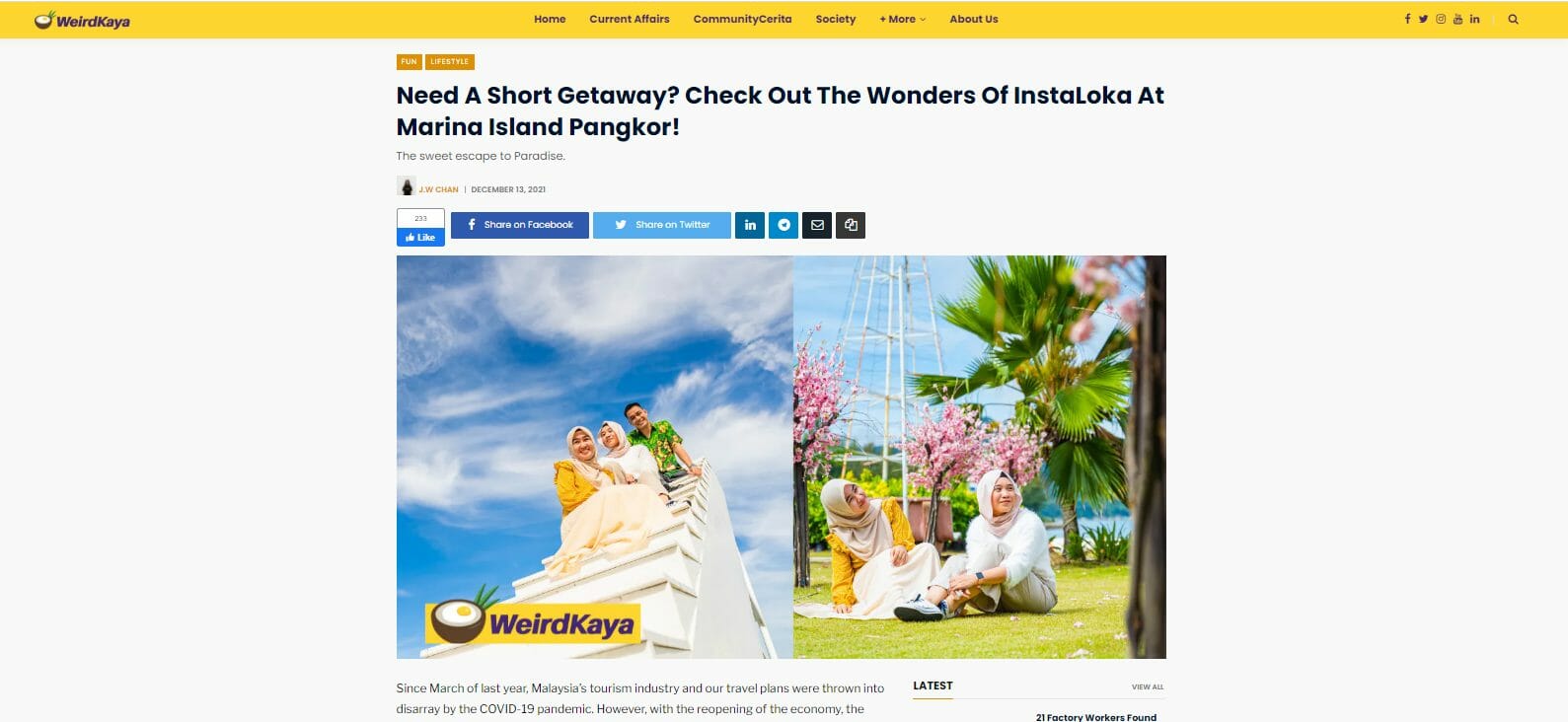 WeirdKaya (13 December 2021) 1 Marina Island Pangkor - Family Vacation in Manjung Perak WeirdKaya (13 December 2021)