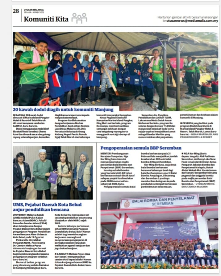 Artikel Utusan - SEBANYAK 20 kawah dodol dimasak di Marina Island Pangkor Hotel & Resort 8 Marina Island Pangkor - Family Vacation in Manjung Perak Utusan - Dodol Jiwa Murni 2023